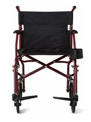 Medline Ultra Lightweight Transport Wheelchair for Adults Foldable, 19” Seat,NEW