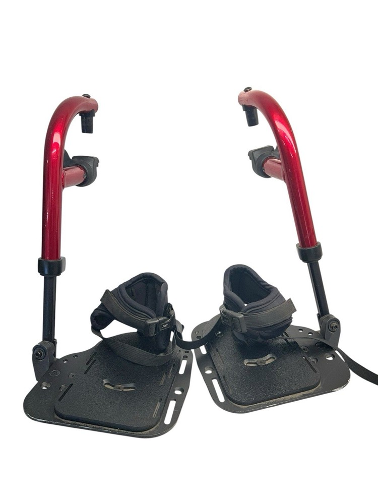 Pair Quickie 2 Manual Folding Wheelchair Legrest Footrest Sunrise Medical Red