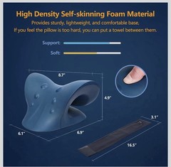 Neck Stretcher for Neck Pain Relief, Heated Cervical Traction Device Pillow