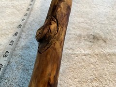Hand made Wrapped Handle Hiking/walking stick cane wood shaft USA 51-52in NICE