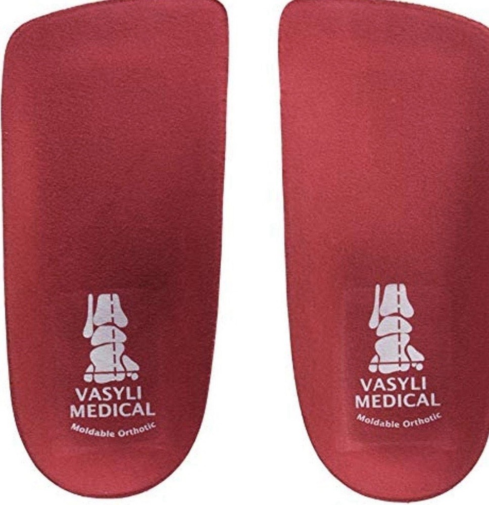 Vasyli Medical Custom 3/4th Heat Moldable High Density Orthotic Insoles Size L