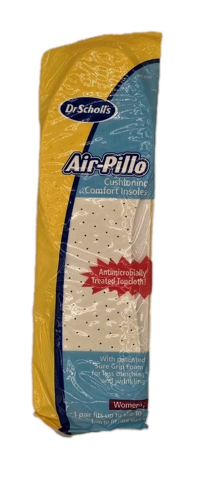 Dr. Scholl’s Air-Pillo Cushioning Comfort Womens Sz 10 Anti-Microbial Insoles