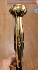 SOLID BRASS CANE HAME KNOCKER HANDLE CUSTOMIZED – LENGTH PREFERENCE & WOOD COLOR