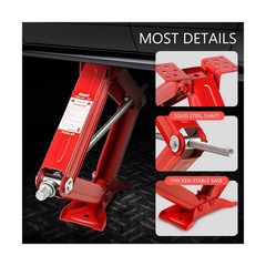DNA MOTORING 4-Pack 5000lbs RV Trailer Stabilizer Leveling Scissor Jacks with…