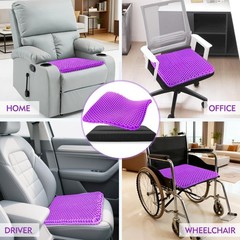 Plus Size Gel Cushion for Long Sitting, Breathable Honeycomb Pressure Relief Pad