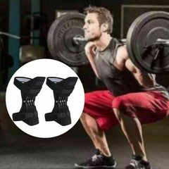 Power Knee Stabilizer Pads (1 Pair), Breathable (Black)