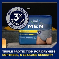 TENA Men Maximum Incontinence Underwear XXL 56 Count 55-66 in