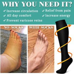Nylon Calf Compression Socks 20-30 mmgh Varicose Veins Sport Socks For Stockings