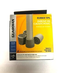 Lot of 4 Medline Guardian Rubber Tips Metal Reinforced Gray Walker Shower Chair
