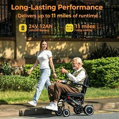 32lbs Lightweight Foldable Electric Wheelchair Adults Seniors 500W 11~22Miles US