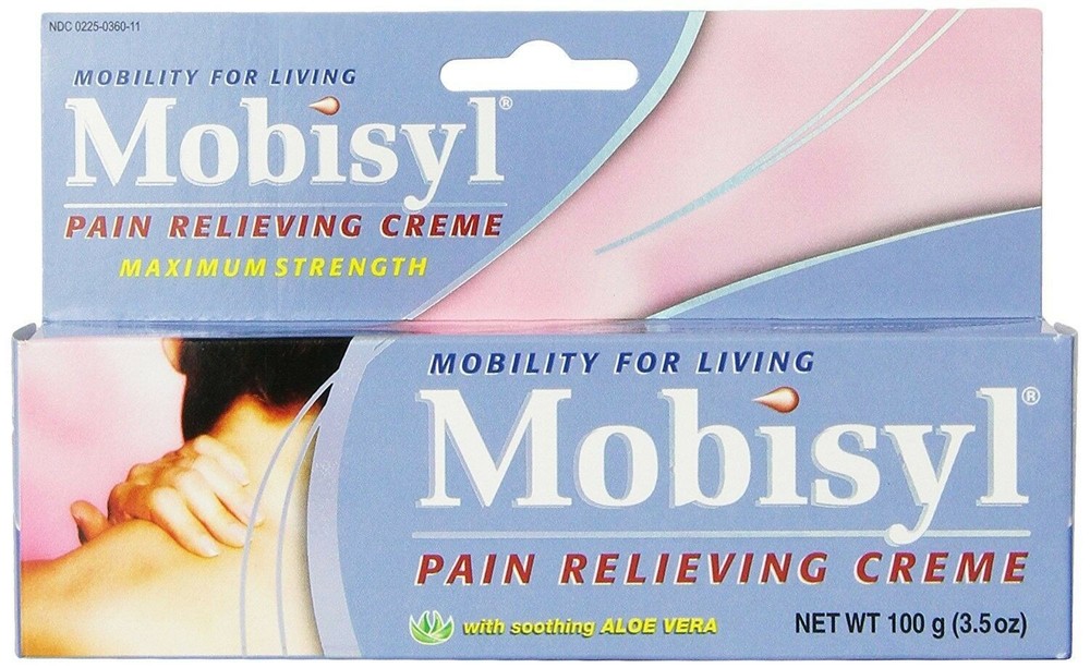 Mobisyl Pain Relieving Creme Maximum Strength Soothing Aloe Vera Scent 3.5oz