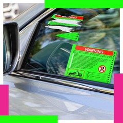 300-Pack No Parking Violation Stickers Fluorescent Green 5.5×7.5in Car Window