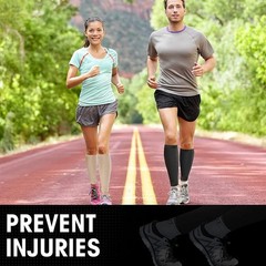 2x Unbranded Calf Compression Sleeves Leg Support Socks Shin Splint Varicose Vei
