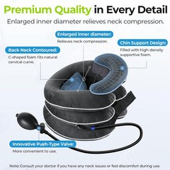 AUVON Inflatable Neck Stretcher for Cervical Traction, Cervical Stretcher with 3