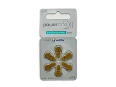 Power One Size 312 Mercury Free Hearing Aid Batteries (60 pack) **NEW DESIGN**