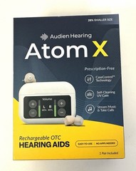 Audien Hearing Atom X Rechargeable Hearing Aids NEW