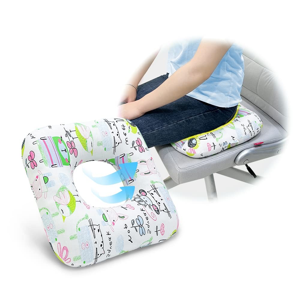 Rectangular Donut Pillow, 3 Inch Lifting Cushion for Bed Sores, Post Surgery …