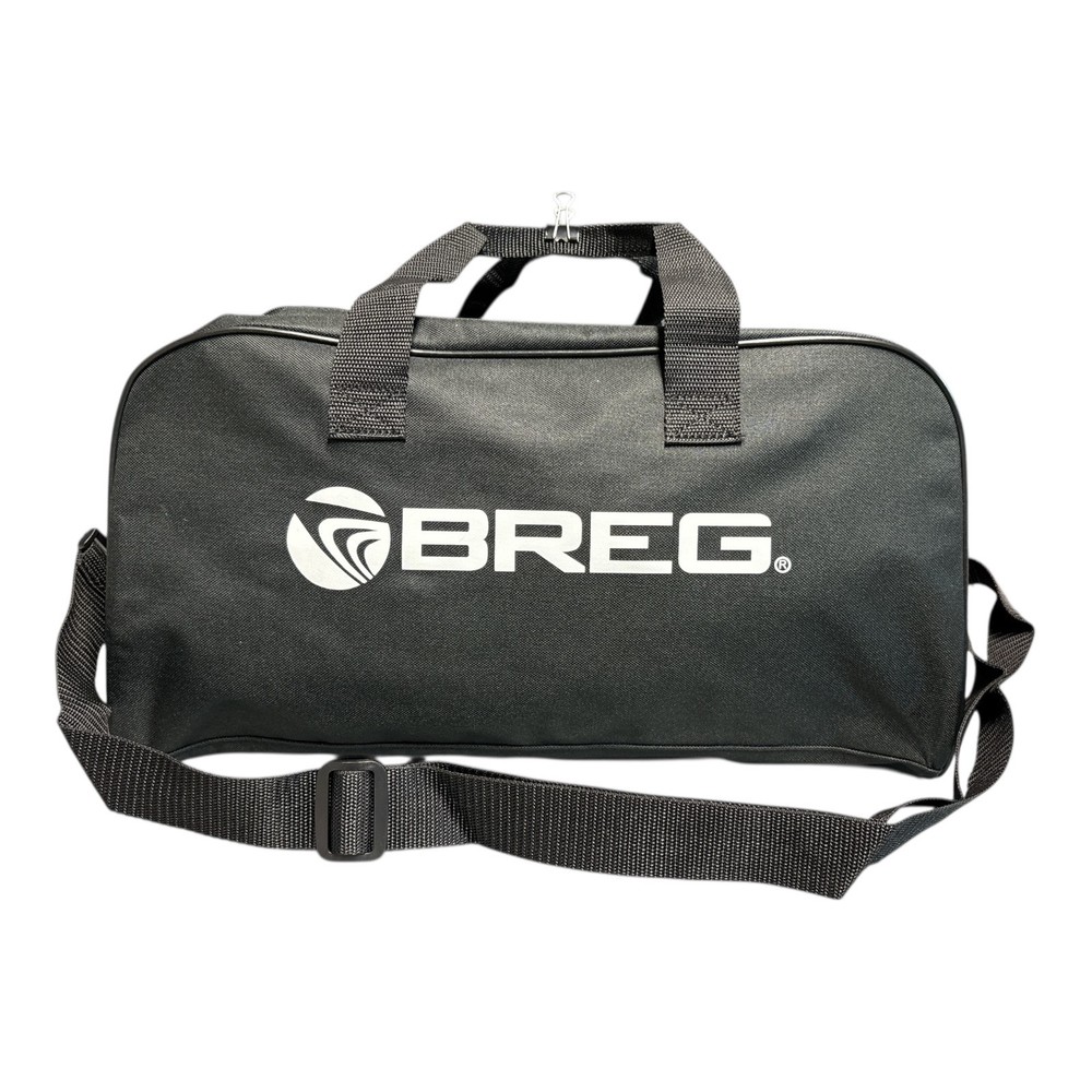 Breg Knee Brace Bag 70069 Black Nylon Zip Shoulder Strap Double Handle 17.75×9.5