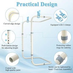Blanket Lifter Foot Cradle Lift Bar for Feet Adjustable Standard, White