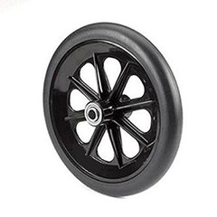 Healthline Wheelchair Replacement Wheels 8″x1″ (1 1 Count (Pack of 1), Black