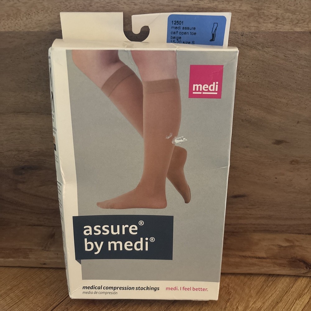 Mediven Assure Open Toe Calf High 15-20 Beige Small – Open Toe