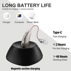 Hearing Aid for Seniors, Invisible Digital Hearing Amplifier to Assist Hearing