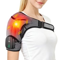 Electric Heated Shoulder Massager with Vibration Massage Brace Joint Pain Relief