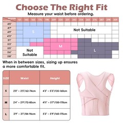 LuxuMach Posture Corrector for Women & Men, Full Back Brace Small, Pink