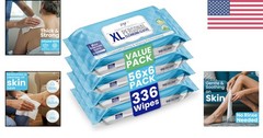 High Traction Adult Wipes 224 Count Disposable Wash Cloths with Aloe Vera