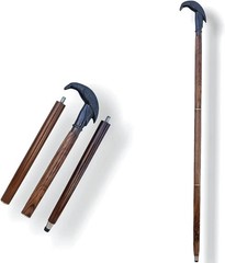Handmade Wooden Walking Cane with Raven Head Handle – Antique Style Stick