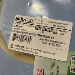Skil-Care Foot/Heel Elevator W/Sheepskin Padding NEW NEVER USED 4”w