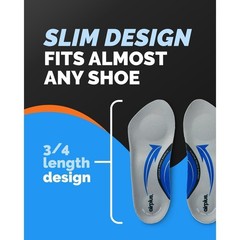 Airplus Plantar Fasciitis Total Arch Support Orthotic 3/4 Length Shoe Insole…
