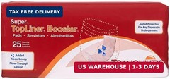 Tranquility TopLiner Disposable Booster Pads, Super (15″ x 4.25″), Flow-Through