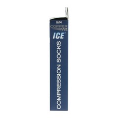 Copper Fit ICE Menthol Infused Black Compression Socks, Small/Medium