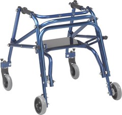 Nimbo 2G Lightweight Posterior Walker with Seat, Knight Blue, Small