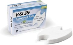 BSURE 24 Anal Leakage Pads, Light Absorbency Incontinence Liner, FREE shipping