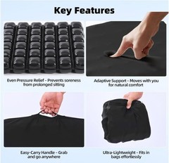 Inflatable Wheelchair Seat Cushion 17″x17″ w Pump and Cover Pain Relief Pillow