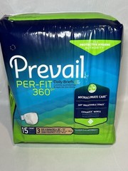 PREVAIL PER-FIT 360 DAILY UNDERWEAR ADULT SIZE DIAPERS Size 3 Barriatric 58-73”