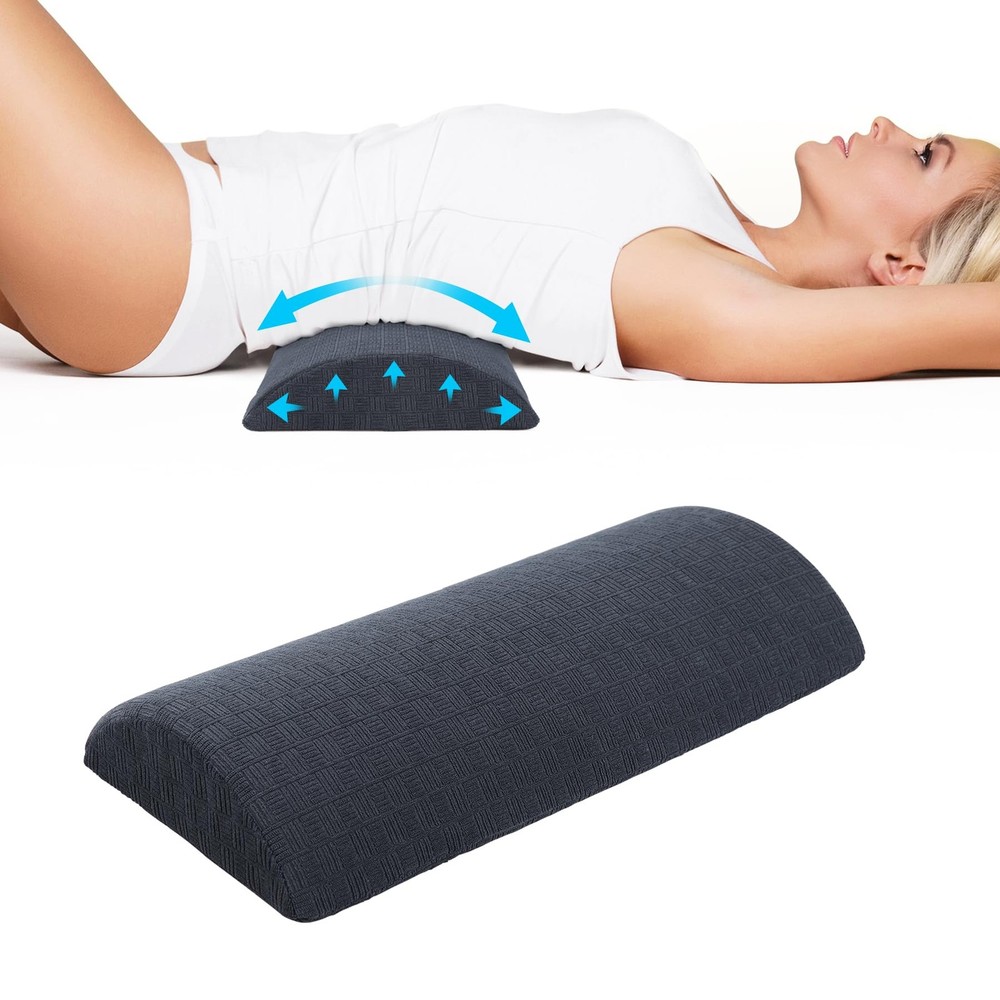 Soft Lumbar Pillow – Memory Foam Back Support Cushion for Lower Back Pain Relief