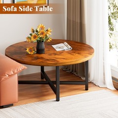 Furmorene Coffee Table 31.5 Large Coffee Tables Brown Round Coffee Tables For