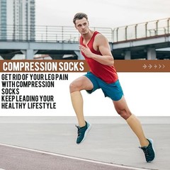 LOTs of Copper Compression 20-30mmHg Graduated Support Socks Mens Womens S-XXL