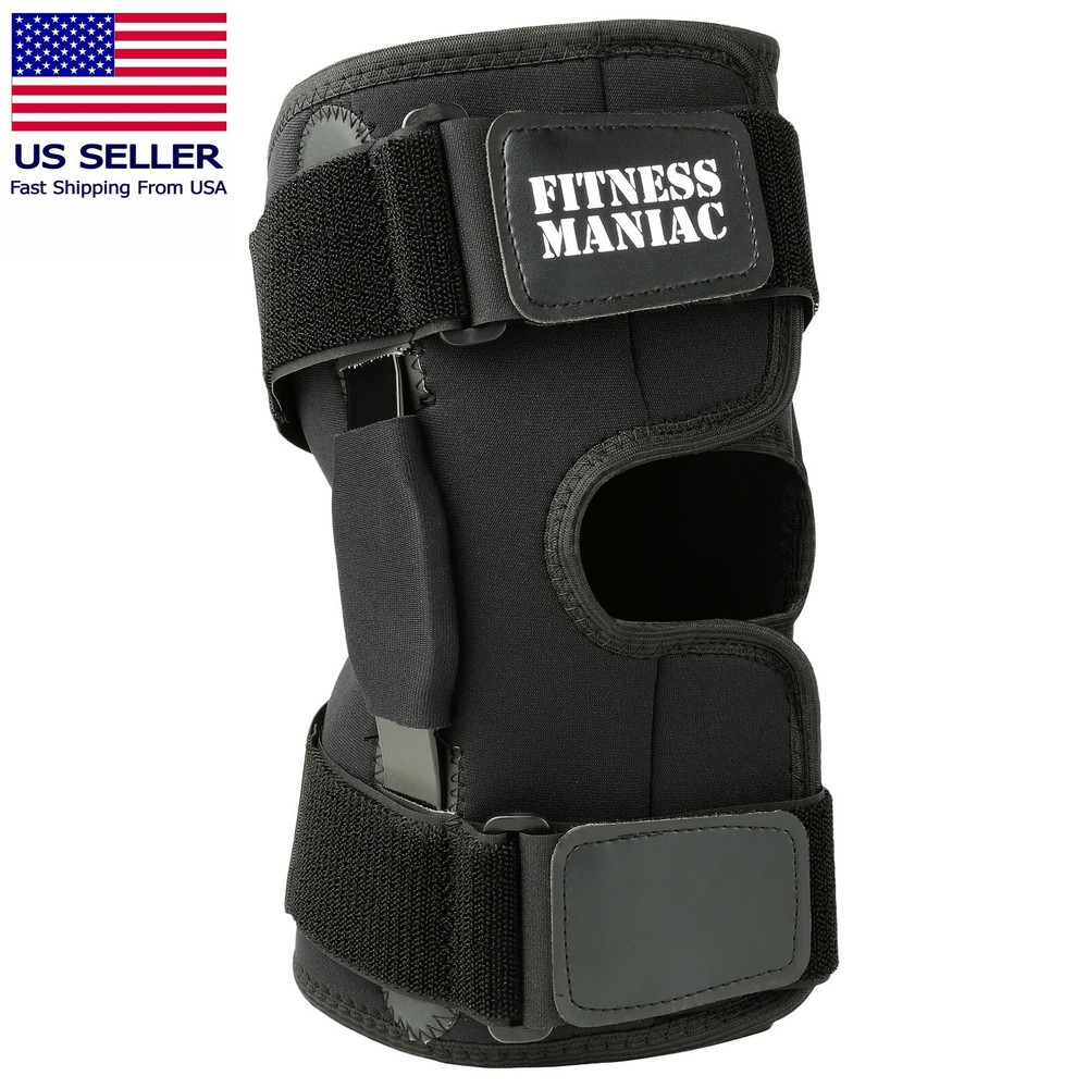 Hinged Knee Brace for Men and Women, Knee Support for Swollen ACL, Tendon, Black