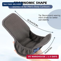 Reusable Incontinence Pads for Men, 2 Packs Universal Pad for Mens for Urinary L