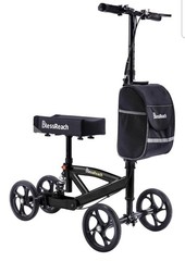 BlessReach Knee Walker 818-2022 Foldable Adjustable All-Terrain 300 lb Black