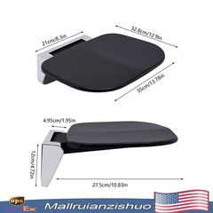 14″ Folding Shower Seat Wall Mounted Bench Modern Bathroom Shower Stool 440lbs