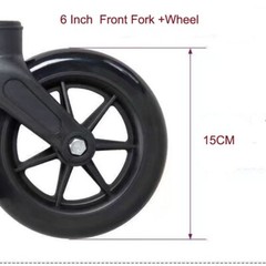 Wheelchair Front Fork Accessories Black for Wheelchairs Solid Wheels Elder