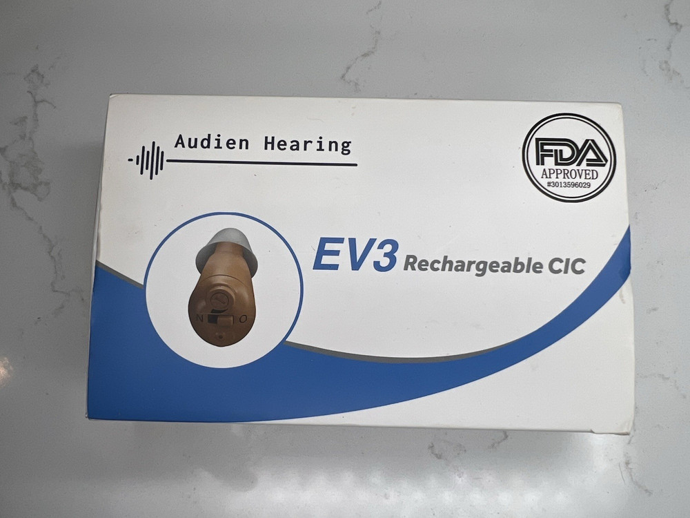 Audien Hearing EV3 Rechargeable Hearing Amplifier New Open Box