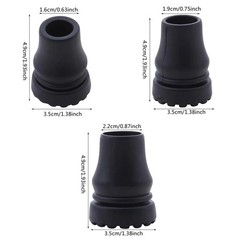 4Pcs Cane Tips 3/4 Inch Heavy Duty Rubber Cane Tips Anti Slip TPR Replacement…