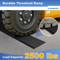 1″ Rise Adjustable Rubber Threshold Ramp for Safe Wheelchair Access – 2500 lbs