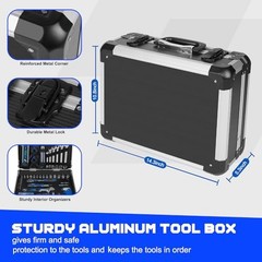 Home Tool Kit, 259-Piece Household Hand Tool Set with Heavy Duty Aluminium